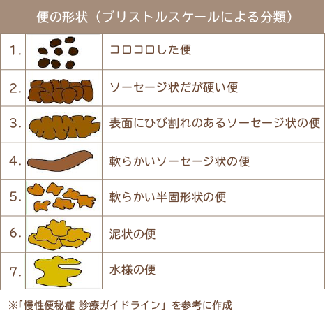 便の形状
ブリストルスケールによる分類