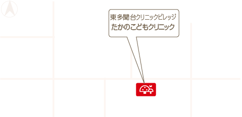 たかのこどもクリニック周辺マップ